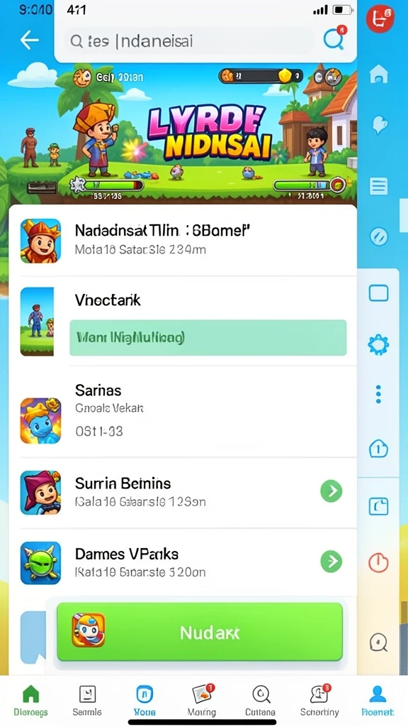 Screenshot kemenangan besar dengan efek animasi yang keren.