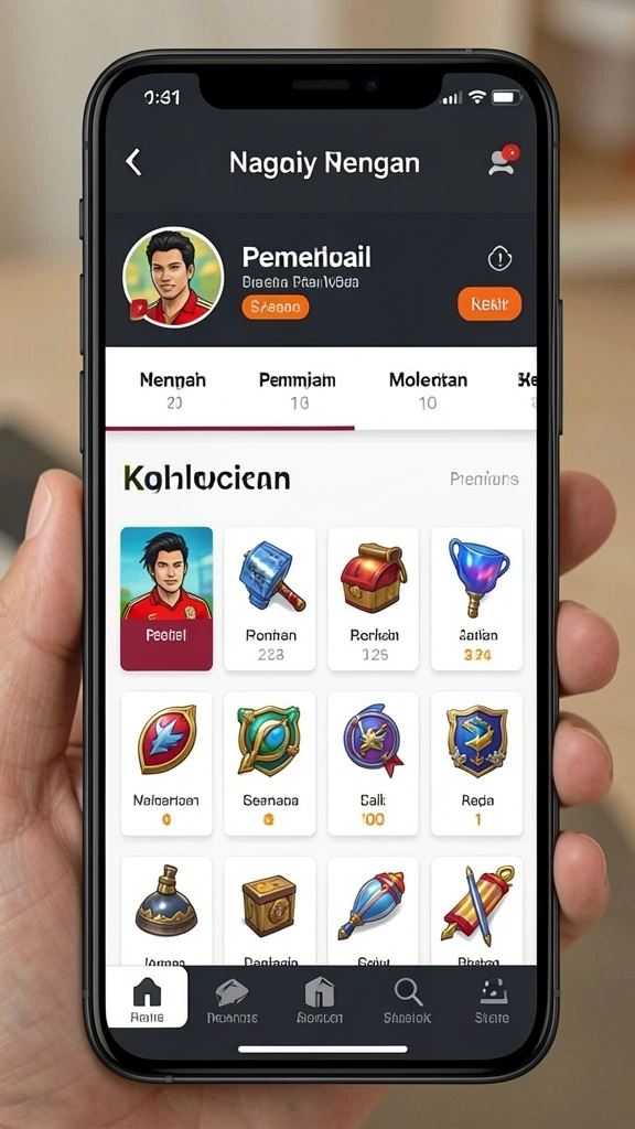Karakter utama dalam game dengan desain yang unik.