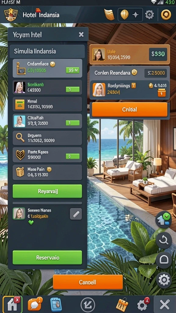 Screenshot aplikasi dengan tampilan mesin slot menakjubkan.