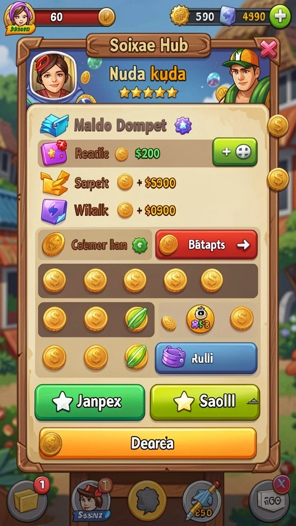 Screenshot memperlihatkan menu karakter dan keterampilan yang tersedia.
