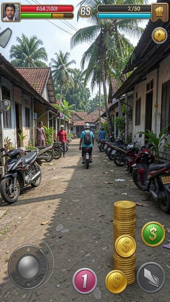 Tangkapan layar menampilkan grafis yang menakjubkan dan karakter berwarna-warni.