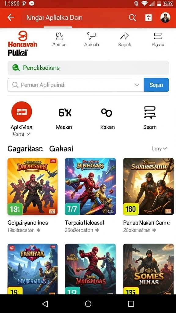 Tampilan level pertama yang menarik dan penuh warna.