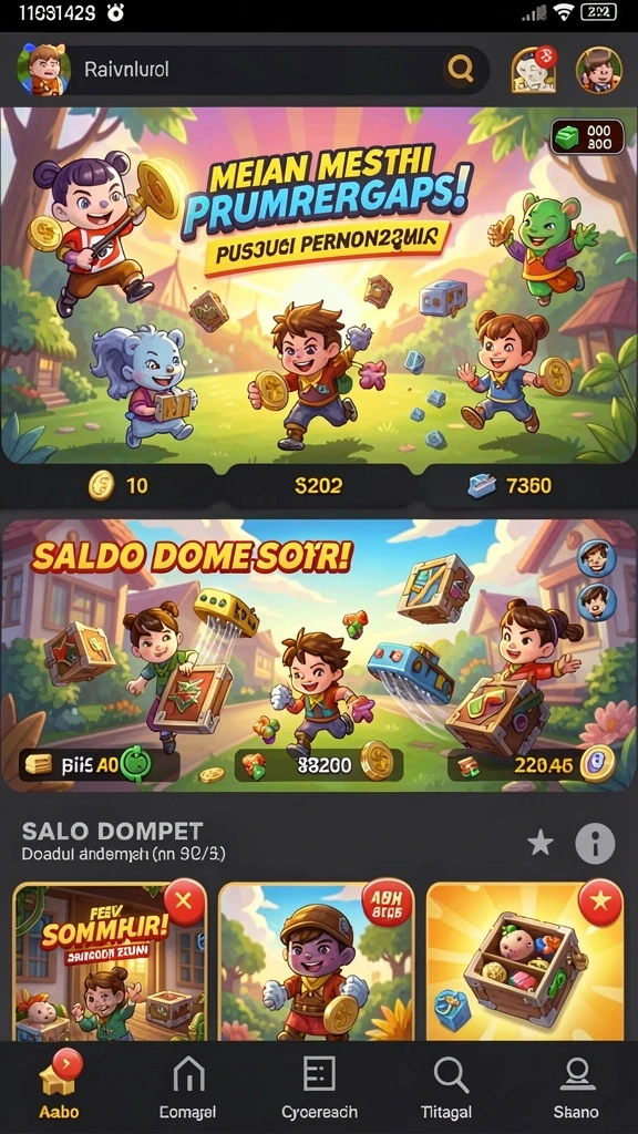 Tampilan awal game dengan grafis menawan.